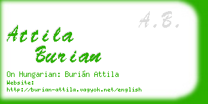 attila burian business card