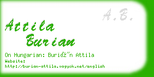 attila burian business card